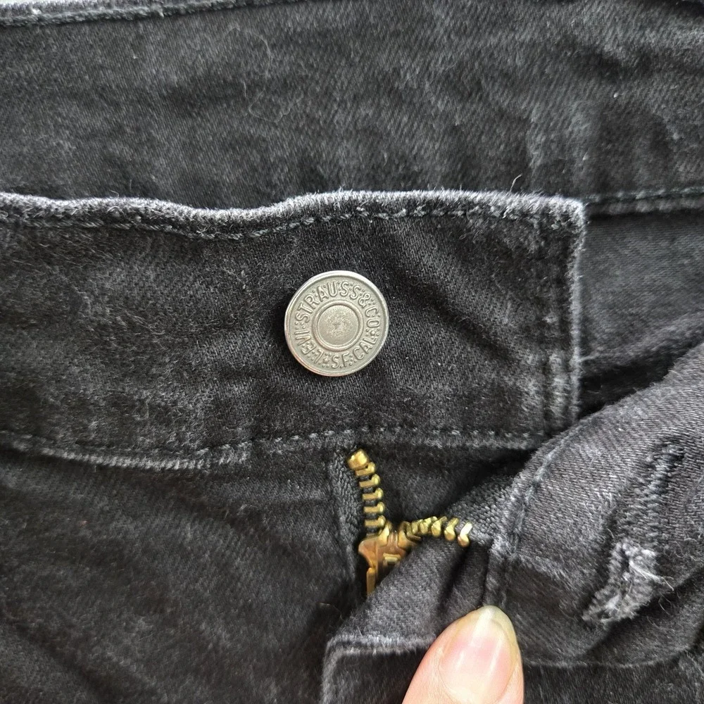 Levi's 514 Men Jeans 34X32 Black Denim Straight Fit‎ Grunge 31